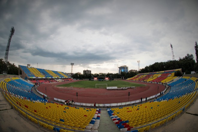 The stadium in Bishkek, Kyrgzstan